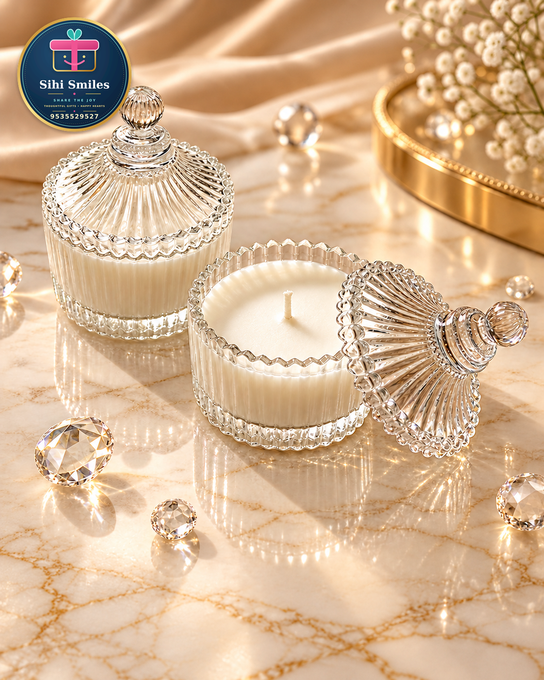 Crystal Glow Jar Candle
