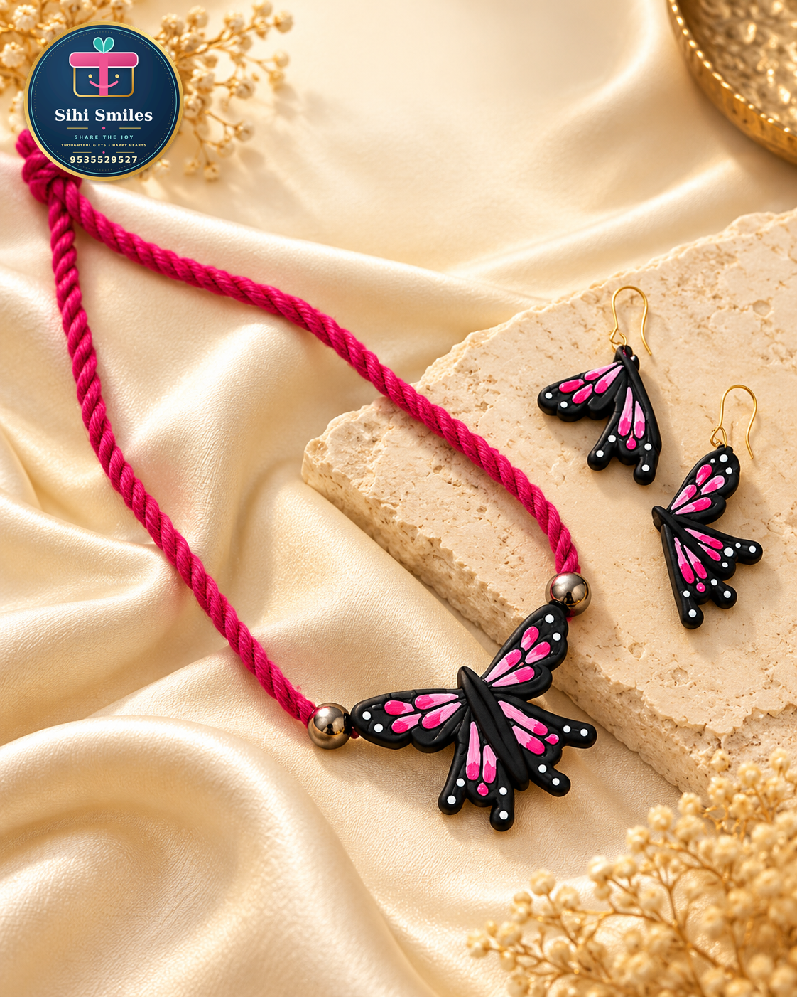 Fuchsia Butterfly Set